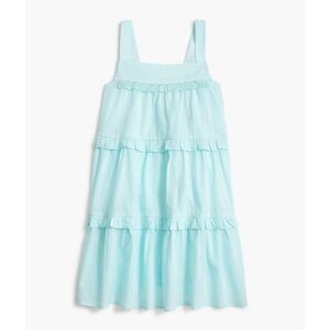 NWT J. Crew Crewcuts Girls' Tiered Beach Dress Soft Aqua Blue
